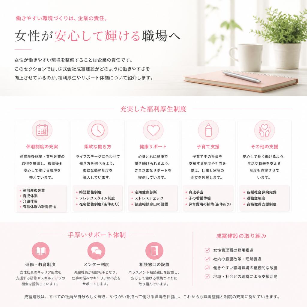 働きやすさを追求する環境