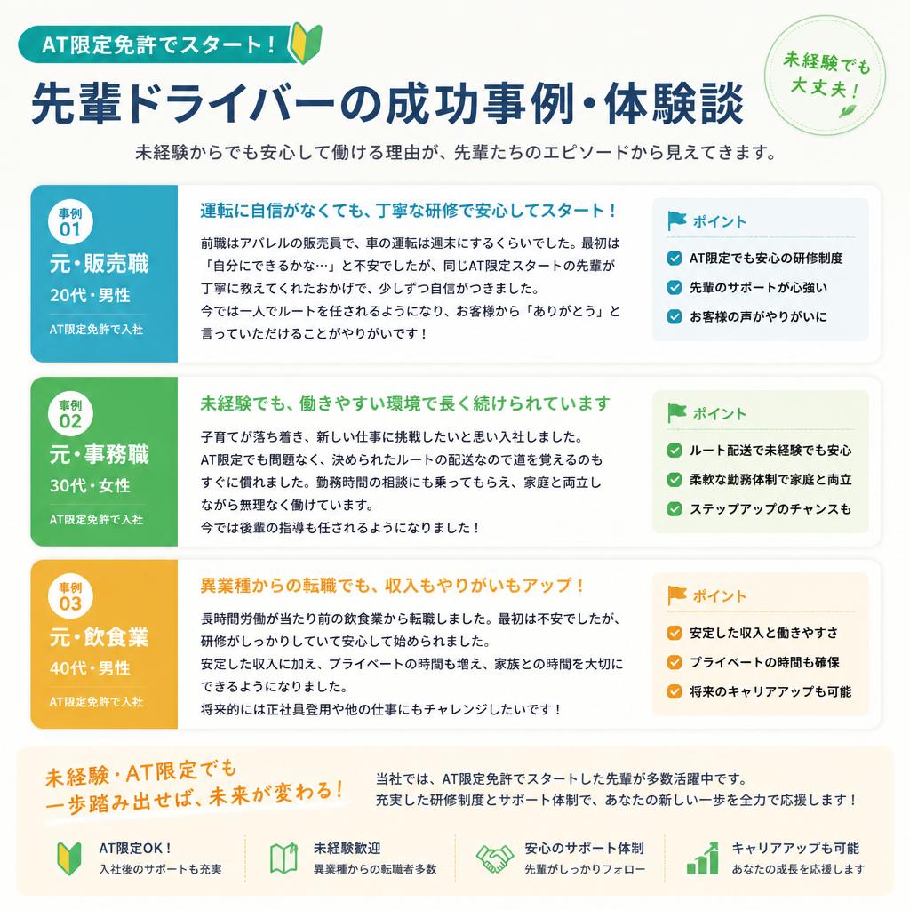 先輩ドライバーの体験談