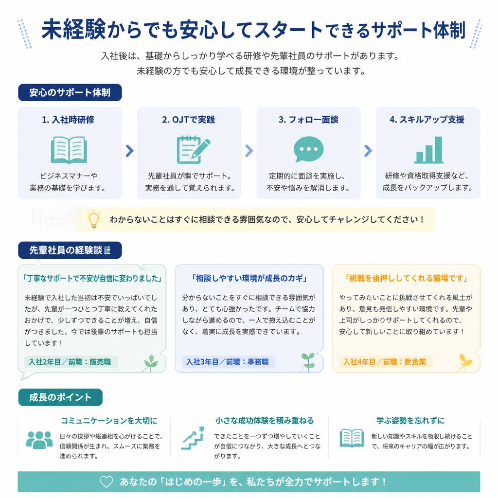 成功するための心構えとサポート体制