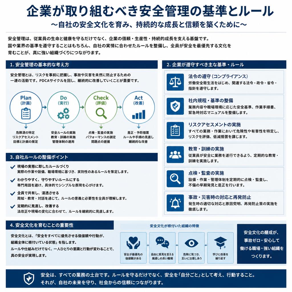 企業が守るべき安全管理のルール